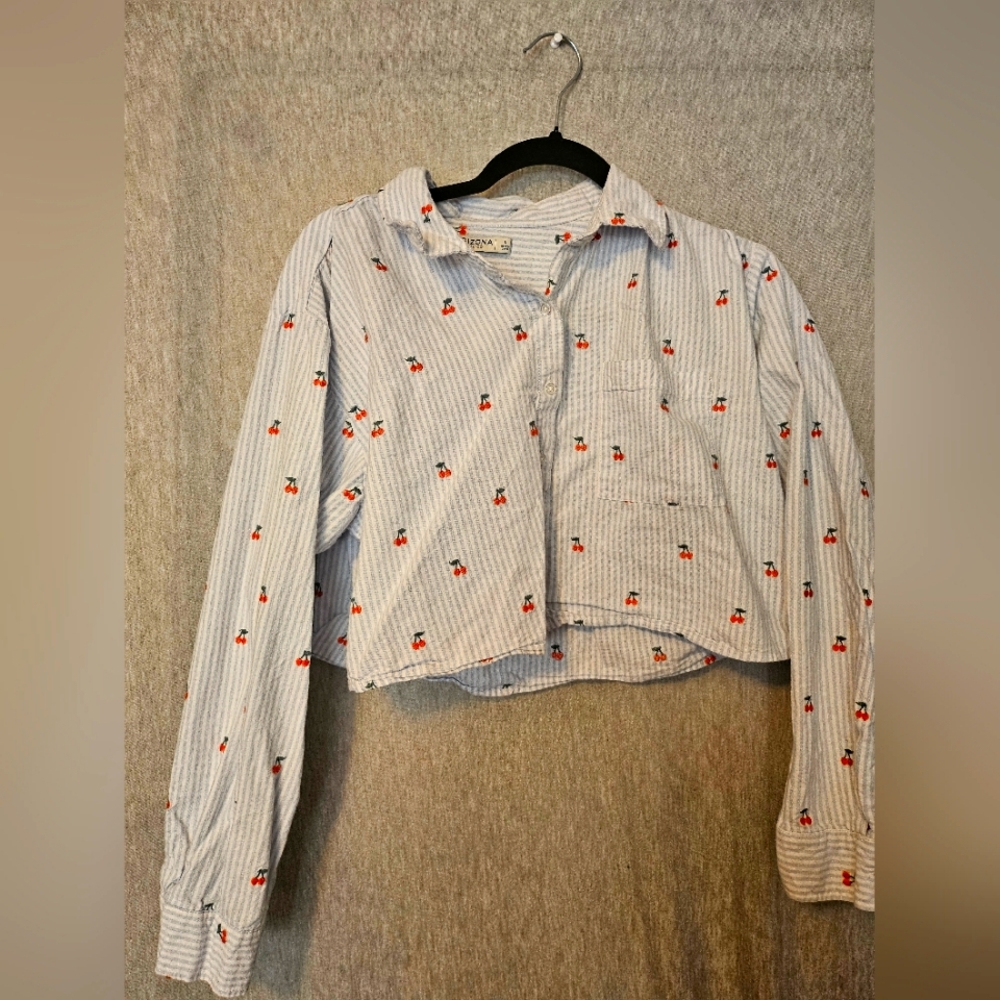 Arizona Jean Co brand cropped cherry formal tunic